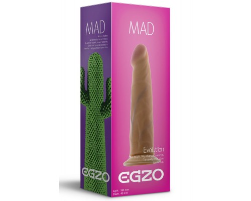 Телесный фаллоимитатор без мошонки Mad Cactus - 18,5 см.