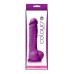 Фиолетовый фаллоимитатор на присоске Colours Pleasures 5  Dildo - 17,8 см.