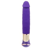 Фиолетовый вибратор ECSTASY Deluxe Rowdy Dong - 21,5 см.