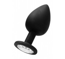 Черная анальная пробка N 91 Self Penetrating Butt Plug - 9,5 см.