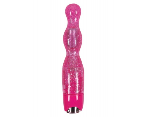 Розовая виброёлочка Starlight Gems Libra Vibrating Massager - 20,5 см.