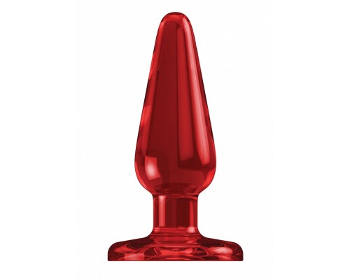 Красная анальная пробка Butt Plug Basic 3 Inch - 7,6 см.