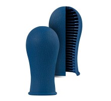 Синий мастурбатор с мягкими рёбрышками SILICONE STROKER