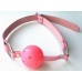 Розовый пластиковый кляп-шарик Ball Gag