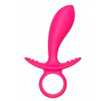 Розовая анальная пробка Silky Anal Finger - 14,5 см.