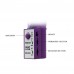 Фиолетовый вибратор с бусинами и клиторальным отростком - 24 см.