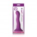 Фиолетовый изогнутый фаллоимитатор Colours Wave 6  Dildo - 19 см.