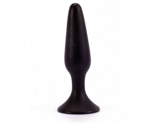 Чёрная анальная пробка с ограничительным основанием LURE ME Silicone Anal Plug - 12,1 см.