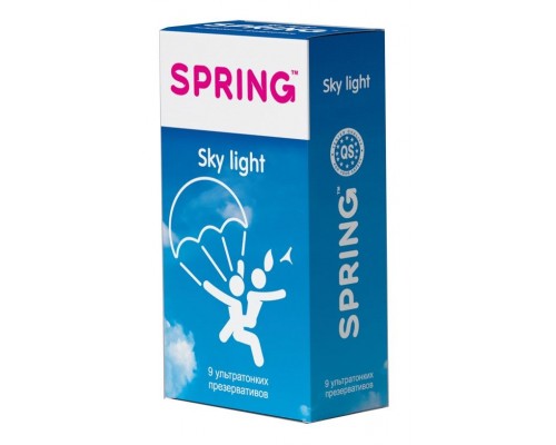 Ультратонкие презервативы SPRING SKY LIGHT - 9 шт.