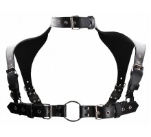 Черная мужская портупея Men Harness With Neck Collar