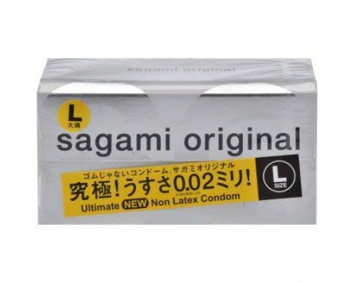 Презервативы Sagami Original 0.02 L-size увеличенного размера - 12 шт.