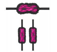 Розово-черный игровой набор Introductory Bondage Kit №7