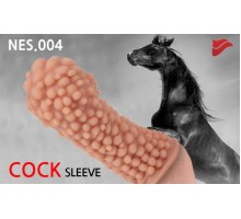 Насадка на фаллос с пузыриками по всей поверхности Extreme Sleeve 008 M-size - 14,7 см.