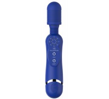 Синий универсальный массажер Silicone Massage Wand - 20 см.