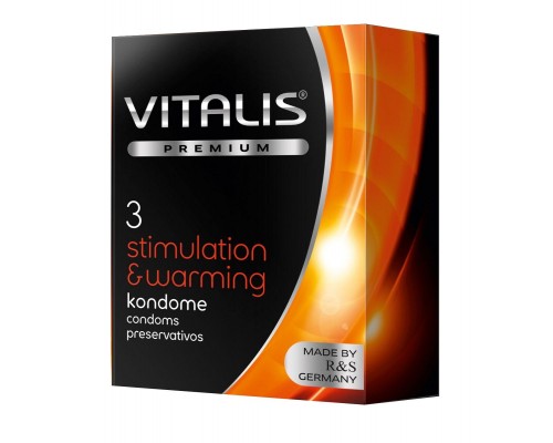 Презервативы VITALIS PREMIUM stimulation   warming с согревающим эффектом - 3 шт.