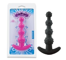 Чёрный анальный стимулятор MaxPleasure Anal Beads - 14 см.