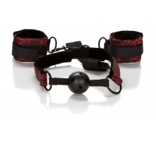 Кляп с наручниками Breathable Ball Gag With Cuffs