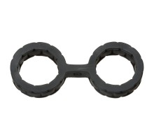 Черные силиконовые наручники Style Bondage Silicone Cuffs Small