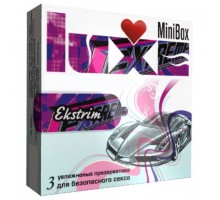 Ребристые презервативы Luxe Mini Box  Экстрим  - 3 шт.