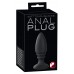 Чёрная анальная пробка Anal Plug - 12,5 см.