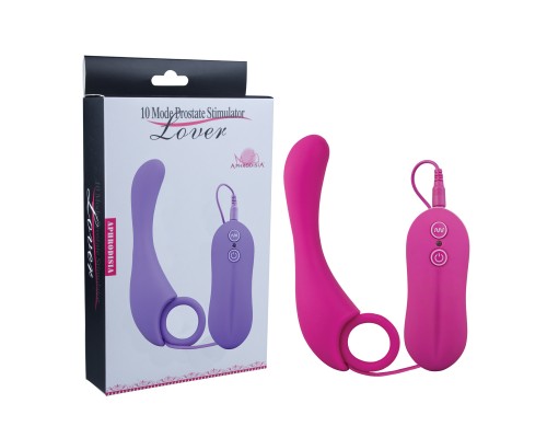 Розовый вибростимулятор простаты Prostate Stimulator-Lover - 13 см.