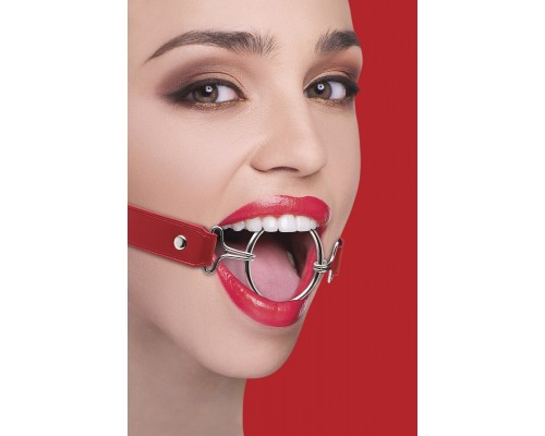 Расширяющий кляп Ring Gag XL с красными ремешками