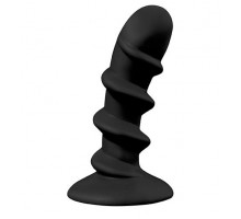 Анальный стимулятор со спиралью SHOVE UP SILICONE BUTTPLUG BLACK - 12,7 см.