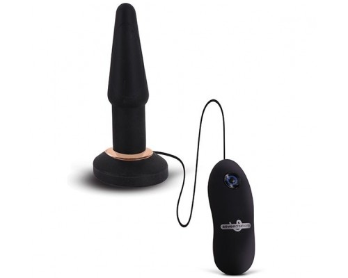 Чёрная анальная вибропробка APEX BUTT PLUG SMALL BLACK - 14 см.