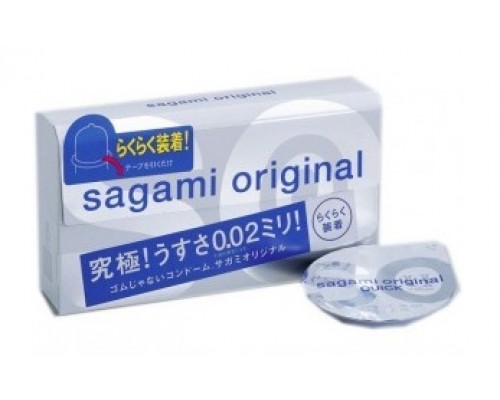 Ультратонкие презервативы Sagami Original 0.02 Quick - 6 шт.