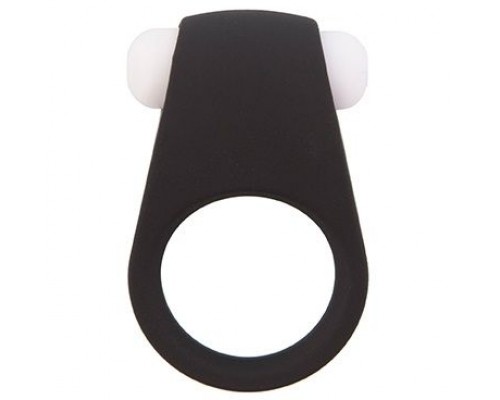 Чёрное эрекционное виброкольцо LIT-UP SILICONE STIMU RING 4 BLACK