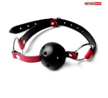 Красно-черный кляп-шарик Ball Gag