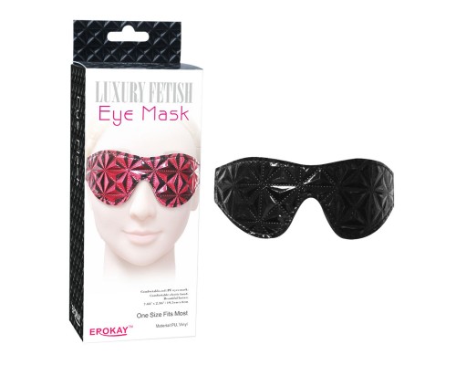 Чёрная маска на глаза с геометрическим узором Pyramid Eye Mask