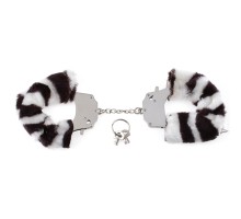 Металлические наручники Original Furry Cuffs с мехом под зебру