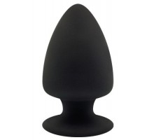 Черная анальная пробка PREMIUM SILICONE PLUG L - 13 см. 