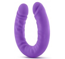 Фиолетовый двусторонний фаллоимитатор 18 inch Silicone Slim Double Dong  - 45,7 см.