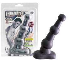 Чёрная втулка с наклоном EXHILARATOR ANAL PLUG - 15,2 см.