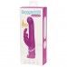 Фиолетовый вибратор с клиторальным стимулятором Beaded G-Spot Rechargeable Rabbit Vibrator - 24 см. 