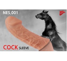 Насадка фаллического вида с венками Extreme Sleeve 005 M-size - 14,7 см.