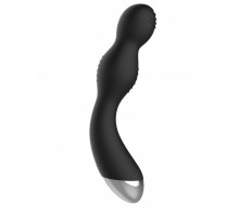 Чёрный вибратор с электростимуляцией E-Stimulation G-spot Vibrator - 19,5 см.