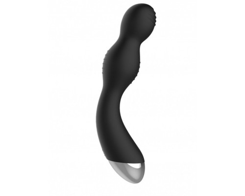 Чёрный вибратор с электростимуляцией E-Stimulation G-spot Vibrator - 19,5 см.