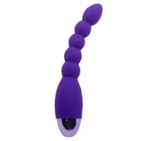 Фиолетовый анальный вибростимулятор Lovers Beads - 19 см.