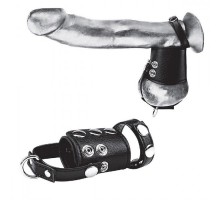 Кольцо на член и мошонку Cock Ring With 2  Ball Stretcher And Optional Weight Ring