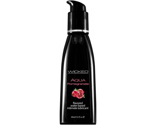 Лубрикант с ароматом граната Wicked Aqua Pomegranate - 60 мл.