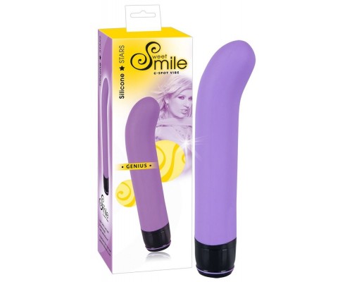 Фиолетовый вибратор G-точки Smile Genius - 20 см.