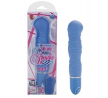 Голубой гнущийся вибратор Silicone Pleasure Bendie Ripple G s - 17,3 см.