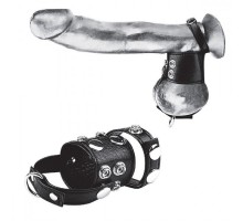 Утяжка на пенис и мошонку Cock Ring With 1.5  Ball Stretcher And Optional Weight Ring