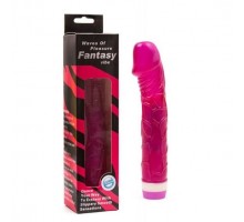 Лиловый вибратор Pleasure Fantasy с богатым рельефом - 22,5 см.