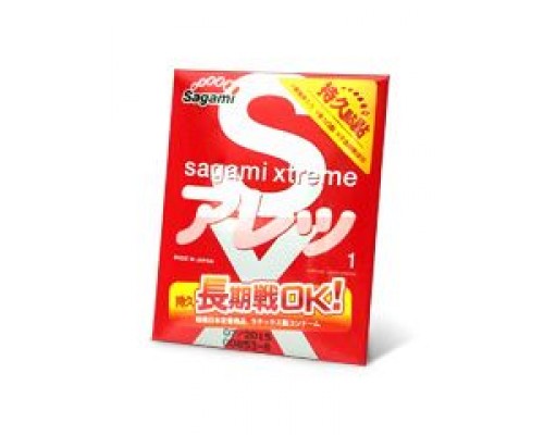 Утолщенный презерватив Sagami Xtreme Feel Long с точками - 1 шт.