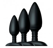 Набор из 3 черных анальных втулок NEXUS BUTT PLUG TRIO SET