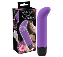 Фиолетовый вибратор с загнутым кончиком G-Spot Lover - 14,5 см.